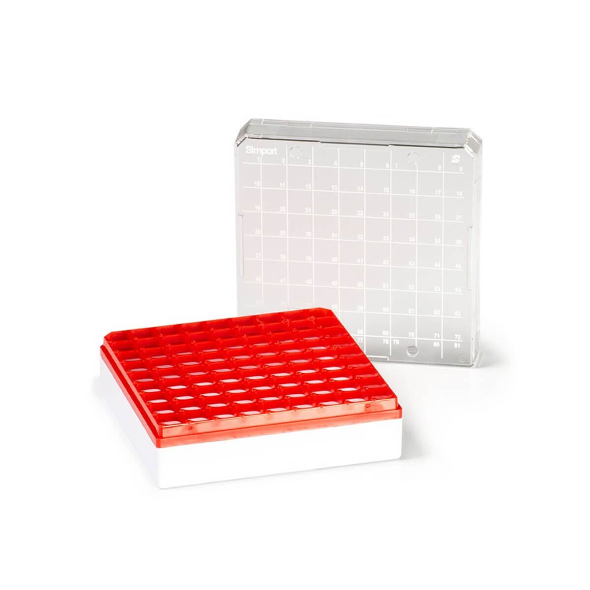 Cryogenic storage box, red